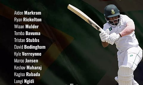 உலக டெஸ்ட் சாம்பியன்ஷிப் இறுதிப்போட்டி: பிளேயிங் லெவனை வெளியிட்ட தென் ஆப்பிரிக்கா