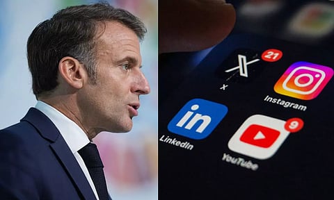 பிரான்ஸில் சிறுவர்கள் சமூக வலைத்தளங்களை பயன்படுத்த தடை - அதிபர் மேக்ரான் அறிவிப்பு