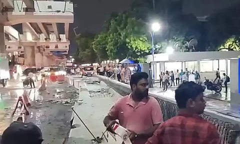 போரூர் அருகே சோகம்: மெட்ரோ ரெயில் கட்டுமான விபத்தில் ஒருவர் பலி