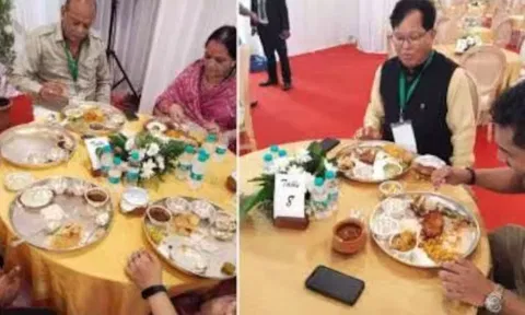 வெள்ளி தட்டில் உணவு, ஒருவேளை விருந்துக்கு ரூ.27 லட்சம் செலவு செய்த மகாராஷ்டிரா அரசு- காங்கிரஸ் கண்டனம்