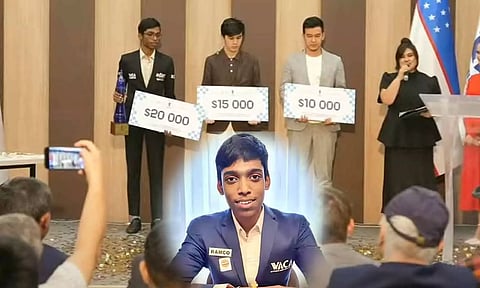 உஸ்பெகிஸ்தான் மாஸ்டர்ஸ் கோப்பை செஸ்: சாம்பியன் பட்டம் வென்றார் பிரக்ஞானந்தா