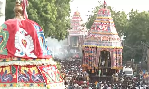 சிவ கோஷங்கள் முழங்க சிதம்பரம் நடராஜர் கோவில் ஆனி திருமஞ்சன தேரோட்டம் கோலாகலம்