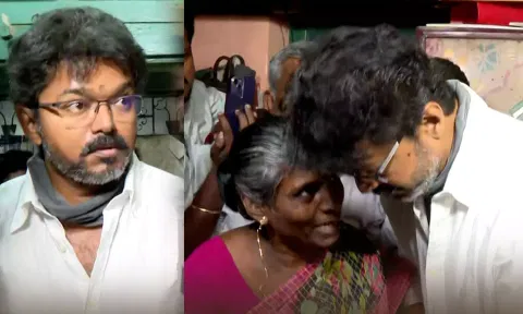 உயிரிழந்த அஜித்குமாரின் வீட்டிற்கு நேரில் சென்று ஆறுதல் தெரிவித்த விஜய்