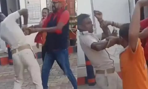 கேட்டது ரூ.120.. போட்டது ரூ.720..! நியாயம் கேட்ட போலீசாரை வெளுத்து வாங்கிய பங்க் ஊழியர்கள்