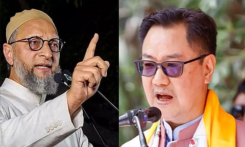 இந்திய முஸ்லிம்கள் குடிமக்களாக அல்ல, பணயக்கைதிகளாக வாழ்கிறோம்.. கிரண் ரிஜிஜுவுக்கு ஓவைசி கண்டனம்