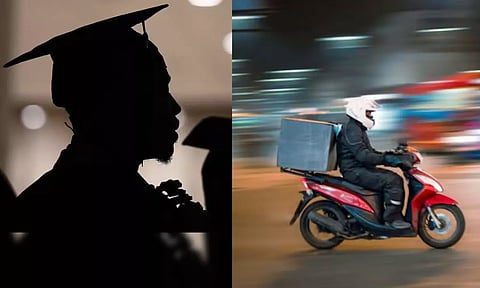 VIRAL: வேலை கிடைக்காமல் உணவு டெலிவரி ஊழியரான ஆஸ்போர்டு பல்கலைக்கழக பட்டதாரி!..