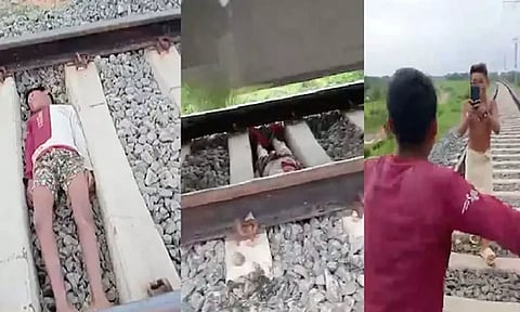 ரீல்ஸ் மோகம்... ரெயில் செல்லும்போது தண்டவாளத்தில் படுத்துக்கொண்டு வீடியோ எடுத்த சிறுவர்கள் கைது