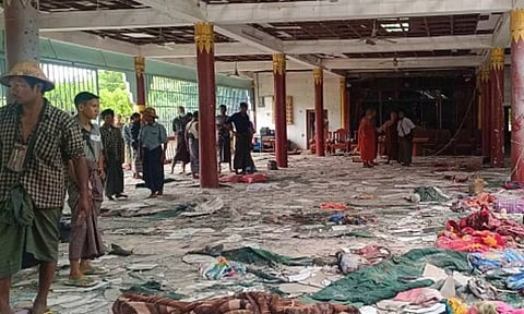 மியான்மரில் துணிகரம்: புத்த மடாலயத்தில் நடந்த வான்வழி தாக்குதலில் 23 பேர் பலி