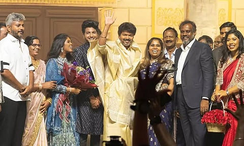 ஜேப்பியார் இல்ல திருமண விழாவில் கலந்து கொண்டு மணமக்களை வாழ்த்தினார் த.வெ.க. தலைவர் விஜய்