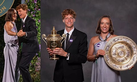 விருந்து நிகழ்ச்சியில் நடனமாடிய விம்பிள்டன் டென்னிஸ் சாம்பியன்கள்