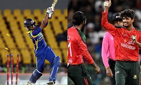 3-வது டி20: மஹேதி ஹசன் அபார பந்து வீச்சு- 132 ரன்னில் அடங்கிய இலங்கை அணி