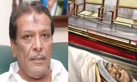 கலைஞர் கருணாநிதியின் மூத்த மகன் மு.க.முத்துவின் உடல் நல்லடக்கம்
