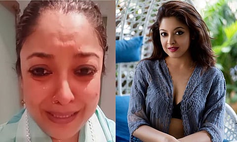 MeToo புகார்: சொந்த வீட்டிலேயே துன்புறுத்துகிறார்கள்- கண்ணீர் மல்க வீடியோ வெளியிட்ட நடிகை தனுஸ்ரீ