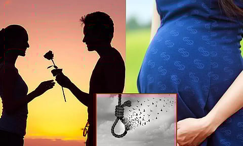 முறை தவறிய காதலால் 8 மாத கர்ப்பிணி காதலனுடன் தூக்குப்போட்டு தற்கொலை