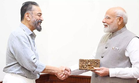 கீழடி ஆய்வு அறிக்கை: பிரதமர் மோடியை சந்தித்து எம்.பி. கமல்ஹாசன் கோரிக்கை