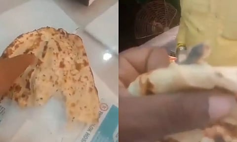 உணவகத்தில் ஆசையாக வாங்கிய தந்தூரி ரொட்டியில் பல்லி.. வைரலான வீடியோ - சாப்பிட்டவர் கதி என்ன?