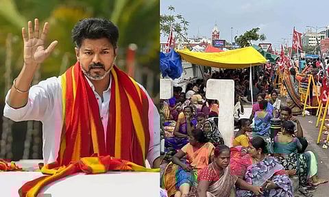 தூய்மைப் பணியாளர்களின் வாழ்வாதாரத்தை நாசமாக்கும் நடவடிக்கை வன்மையாகக் கண்டிக்கத்தக்கது- விஜய்