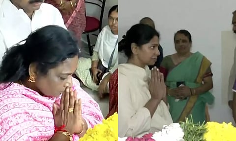 நாகாலாந்து ஆளுநர் இல.கணேசன் உடலுக்கு தமிழிசை சவுந்தரராஜன், கனிமொழி அஞ்சலி