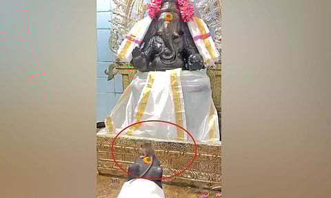 திசையன்விளை கோவிலில் எலி வாகனம் மீது அமர்ந்து விநாயகரை தரிசனம் செய்த எலி