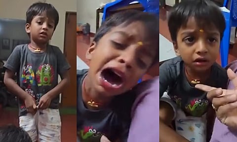 வீடியோ: ஒழுங்கா பேசும்மா... தமிழ்ல்ல பேசும்மா... - அழுது புலம்பும் சிறுவன்