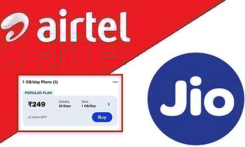 ஜியோவை தொடர்ந்து குறைந்தபட்ச மாத ரீசார்ஜ் ரூ.249 ப்ளானை நீக்கியது ஏர்டெல்