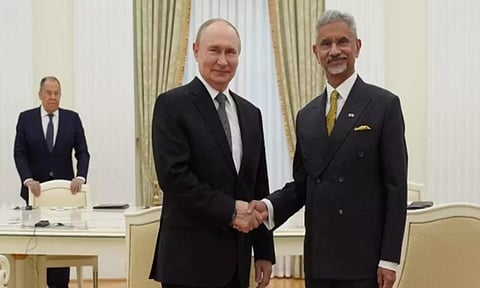 ரஷிய அதிபர் புதினுடன் இந்திய வெளியுறவுத்துறை அமைச்சர் ஜெய்சங்கர் சந்திப்பு