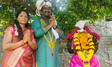 நடிகர் 'பருத்திவீரன்' சரவணன் கட்டியுள்ள விநாயகர் கோயில்