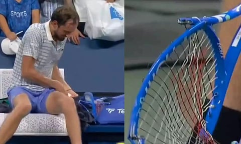 வீடியோ: கோபத்தின் உச்சம்- தோல்வியால் டென்னிஸ் பேட்டை அடித்து உடைத்த முன்னணி வீரர்