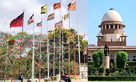 தமிழகத்தில் கொடிக் கம்பங்களை அகற்ற வேண்டும் என்ற உத்தரவுக்கு உச்ச நீதிமன்றம் இடைக்கால தடை