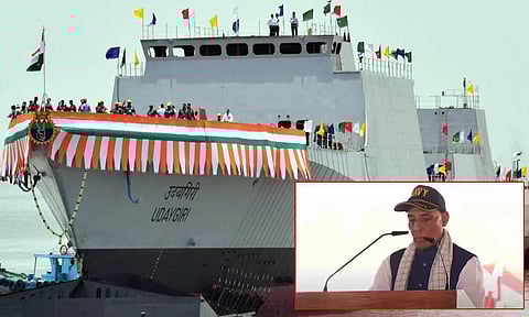 நம்மிடம் மிதக்கும் F-35: கப்பல் அர்ப்பணிப்பு விழாவில் அமெரிக்க போர் விமானத்தை குறிப்பிட்ட ராஜ்நாத் சிங்