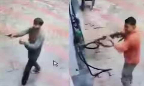 ஹெல்மெட் அணியாமல் பெட்ரோல் கிடையாது.. ரூல்ஸ் பேசிய பங்க் ஊழியர் மீது துப்பாக்கிச்சூடு - வீடியோ