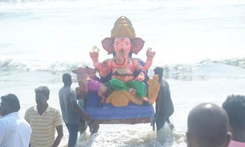 சென்னையில் 1,869 விநாயகர் சிலைகள் கரைப்பு