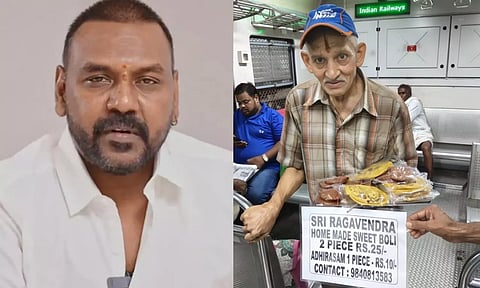 விவரம் தெரிந்தால் சொல்லுங்கள்.. ரெயிலில் இனிப்பு விற்கும் முதிய தம்பதிக்கு நிதியுதவி அறிவித்த ராகவா லாரன்ஸ்