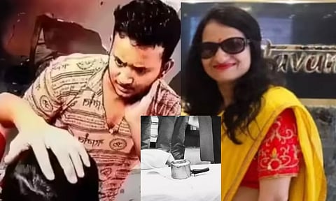 குக்கரால் அடித்துச் சித்ரவதை.. பெண் முதலாளியை கத்திரிக்கோலால் கழுத்தறுத்து கொன்ற வீட்டு வேலையாட்கள் கைது