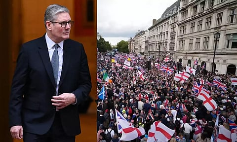 புலம் பெயர்ந்தவர்களுக்கு எதிராக பிரமாண்ட பேரணி: போராட்டக்காரர்களுக்கு இங்கிலாந்து பிரதமர் எச்சரிக்கை