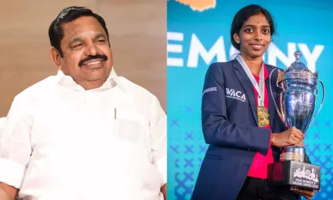 சாம்பியன் பட்டம் வென்ற வைஷாலி: வாழ்த்து தெரிவித்த எடப்பாடி பழனிசாமி