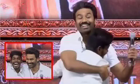 இட்லி கடை பட நிகழ்ச்சியில் திடீரென மேடையில் ஏறிய ரசிகர் - தனுஷ் செய்த நெகிழ்ச்சி செயல்