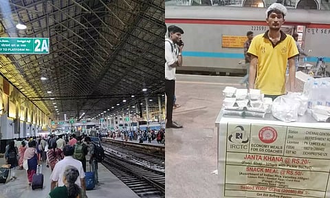 ரூ.20-க்கு ரெயில் பயணிகளுக்கு கிடைக்கும் மலிவு விலை உணவு