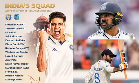 வெஸ்ட் இண்டீசுக்கு எதிரான டெஸ்ட் தொடர்: கருண் நாயருக்கு இடமில்லை... துணை கேப்டனான ஜடேஜா