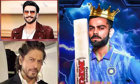 மதிப்பு மிக்க பிரபலம் பட்டியலில் தொடர்ந்து 2-ம் ஆண்டாக ரன்வீர் சிங், ஷாருக்கானை முந்திய கோலி