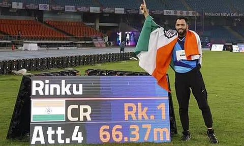 உலக பாரா தடகளம்: ஈட்டி எறிதலில் தங்கம் வென்ற இந்திய வீரர் ரிங்கு ஹூடா