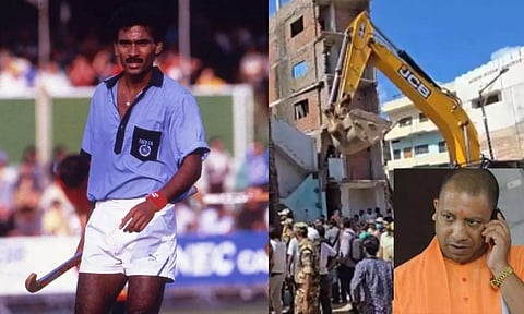 ஒலிம்பிக்கில் தங்கம் வென்ற ஹாக்கி வீரரின் வீடு  இடிப்பு - உ.பி. பாஜக அரசுக்கு எதிர்க்கட்சிகள் கண்டனம்