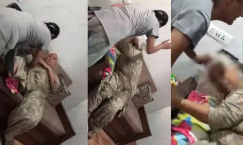 சொத்து மொத்தமும் என் பேர்ல எழுதணும்.. மாமியாரை கொடூரமாக தாக்கிய மருமகள் - பேரன் எடுத்த வீடியோ வைரல்