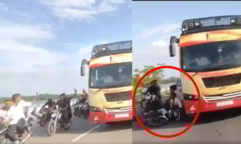 விஜய் பிரசார பேருந்து ஓட்டுநர் மீது போலீசார் வழக்குப்பதிவு