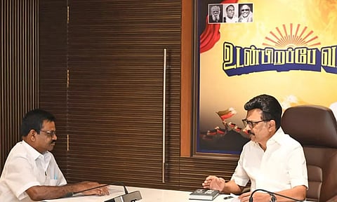 'உடன்பிறப்பே வா' நிகழ்ச்சி- முதலமைச்சர் விளாத்திக்குளம், தென்காசி தொகுதி நிர்வாகிகளுடன் ஆலோசனை