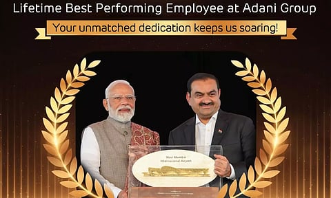 "அதானி குழுமத்தின் வாழ்நாள் சிறந்த ஊழியருக்கான விருது வென்ற பிரதமர் மோடி" - காங்கிரஸ் கிண்டல்