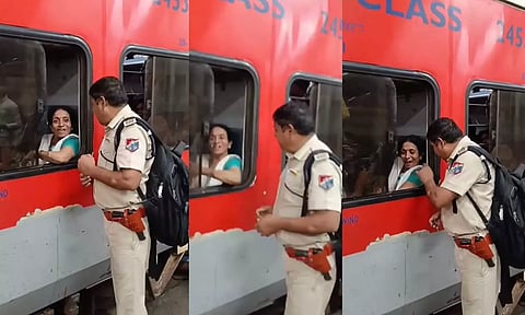 பெண் பயணிக்கு ரியலாக பாடம் கற்பிக்க போனை பறித்த RPF அதிகாரி: வைரலாகும் வீடியோ