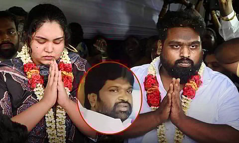 ரவுடி நாகேந்திரன் உடல் முன்னே திருமணம் செய்துகொண்ட 2வது மகன் அஜித்