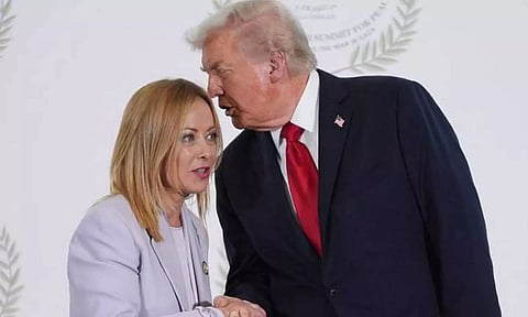 நீங்க அழகா இருக்கீங்க - இத்தாலி பிரதமர் மெலோனி குறித்து டிரம்ப் சர்ச்சை பேச்சு