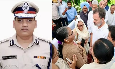 சாதி பாகுபாடு: தலித் ஐபிஎஸ் அதிகாரி தற்கொலை - குடும்பத்தினரை சந்தித்து ராகுல்காந்தி ஆறுதல்